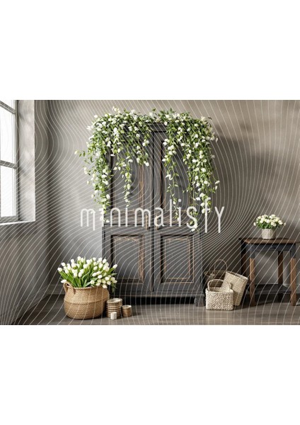 Şık ve Doğal Bir Arka Plan: 200X150CM, Botanikal Temalı Stüdyo Fonu