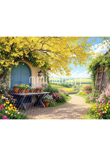 Renkli Bahar Arka Planı: 200X150CM, Doğanın Güzellikleri ile Stüdyo Fonu