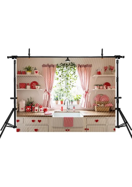 Etkileyici Bir Arka Plan: Şirin Kalp Desenli Mutfak 200X150CM, Stüdyo Fonu fiyatları