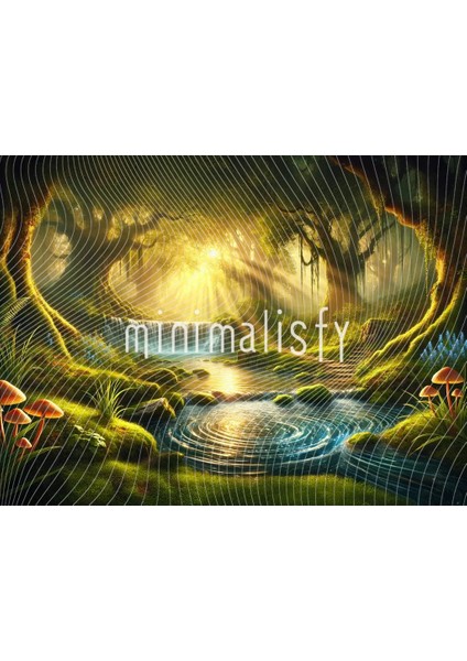 Büyülü Doğa Manzarası Arka Plan 200X150CM, Stüdyo Fonu