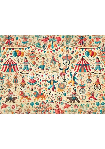 Sirk Temalı Renkli Arka Plan, 200X150CM, Stüdyo Fonu