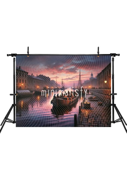 Ruhlandırıcı Bir Su Kenarı Manzarası: Arka Plan 200X150CM, Stüdyo Fonu