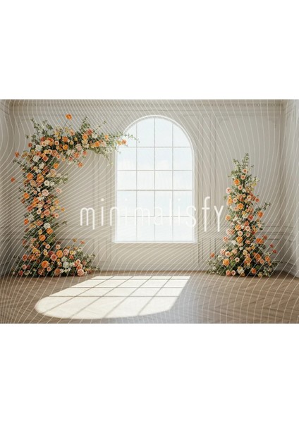 Rengarenk Çiçeklerle Dolu Arka Plan, 200X150CM, Stüdyo Fonu