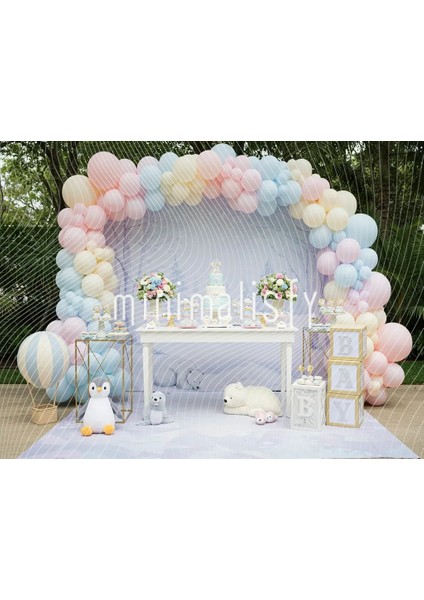 Büyüleyici Arka Plan Tasarımıyla Bebeğinizin Doğum Günü Için 200X150CM Stüdyo Fonu