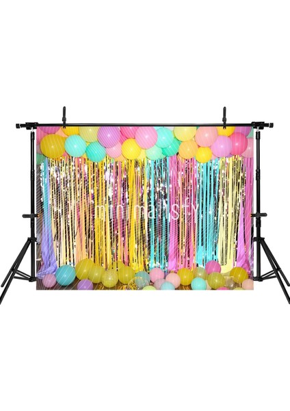 Renklerin Dansı: Canlı Balloon ve Şeritlerle 200X150CM Arka Plan, Stüdyo Fonu fiyatları