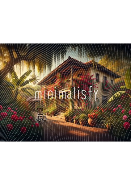 Renklerle Dolu Bahçe Manzarası, 200X150CM, Stüdyo Fonu