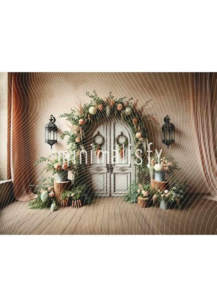 Doğanın Büyüsü: Eşsiz Floral Arka Plan 200X150CM, Stüdyo Fonu
