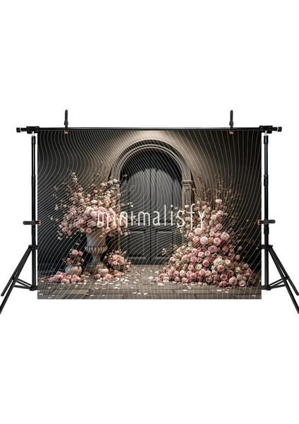 Romantik Pembe Güller ve Zarif Kapı Arka Plan, 200X150CM, Stüdyo Fonu fiyatları