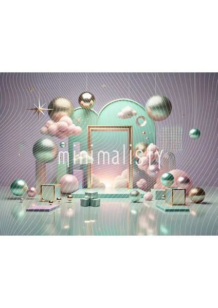 Pastel Renklerle Büyülü Bir Dünya: Arka Plan 200X150CM, Stüdyo Fonu