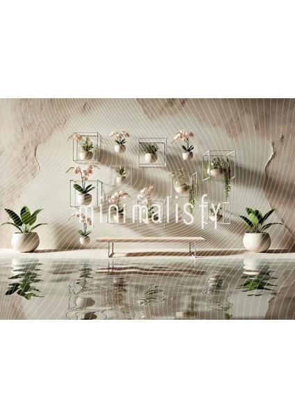 Modern Sanatla Bütünleşen Şık Arka Plan | 200X150CM | Stüdyo Fonu