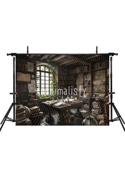 Kütüphane Arka Planı: Antik Bilgeler ve Doğanın Büyüsü, 200X150CM, Stüdyo Fonu fiyatları
