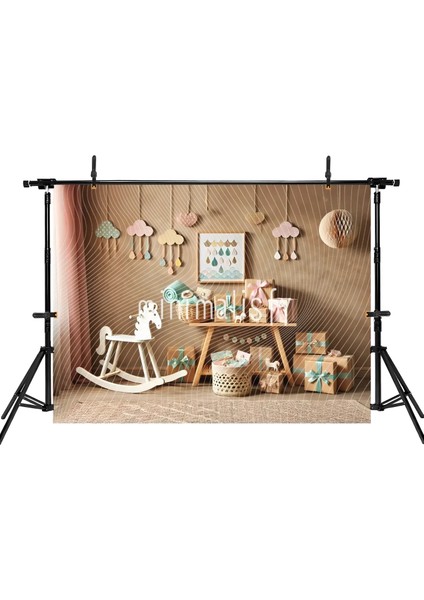 Renkli Bulutlar ve Sevimli Hediyelerle Dolu Sıcak Bir Arka Plan | 200X150CM | Stüdyo Fonu fiyatları