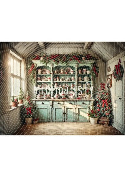 Sıcak Bir Noel Atmosferi ile Dolu, 200X150CM Arka Plan, Stüdyo Fonu