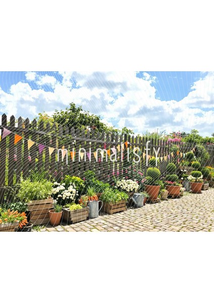 Rengarenk Bahar Bahçesi Arka Plan, 200X150CM, Stüdyo Fonu