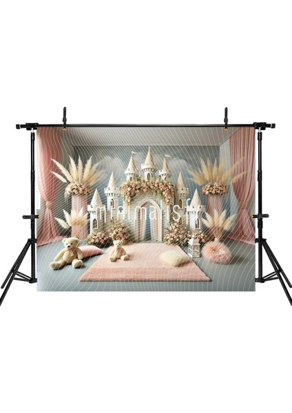 Masalsı Şatolarla Süslenmiş Arka Plan, 200X150CM, Stüdyo Fonu