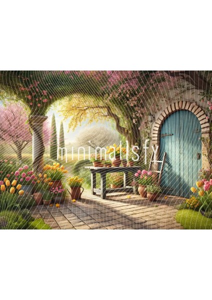 Büyüleyici Bir Bahçe Arka Planı: 200X150CM, Doğa ve Çiçeklerle Dolu Stüdyo Fonu