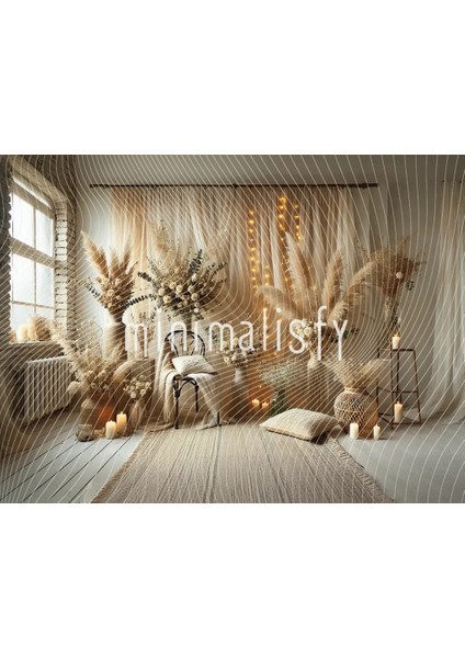 Doğanın Sakinliğiyle Dolu Bir Arka Plan, 200X150CM, Stüdyo Fonu