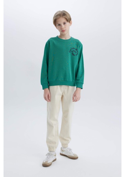 Erkek Çocuk Bisiklet Yaka Sırt Baskılı Sweatshirt D7711A825SP fiyatları