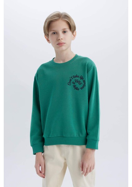Erkek Çocuk Bisiklet Yaka Sırt Baskılı Sweatshirt D7711A825SP modelleri