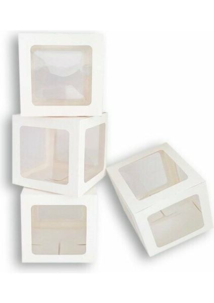 25 cm Şeffaf Kutu Beyaz