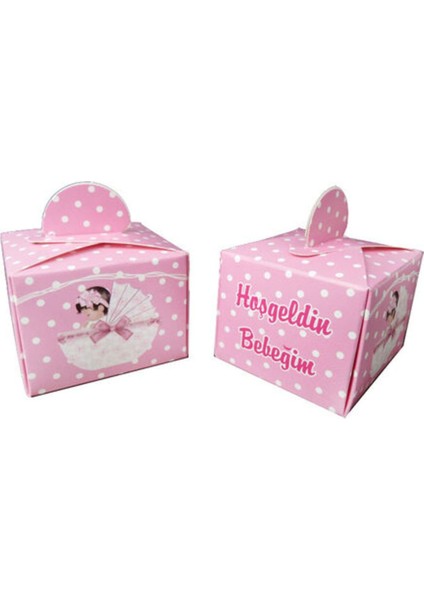 Lokumluk Karton Hoşgeldin Bebek Pembe 25 Li