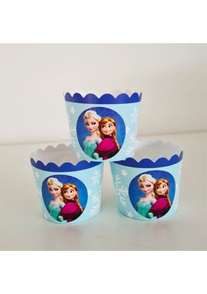 Elsa Temalı & Cupcake Kalıbı & Kek Kapsülü & 25'li Kek Kalıbı
