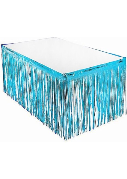 Masa Eteği Metalize Mavi