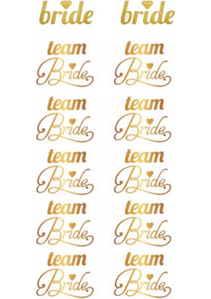 Dövme Team Brıde Oklu Kalpli Varaklı Altın Pk:12 modelleri