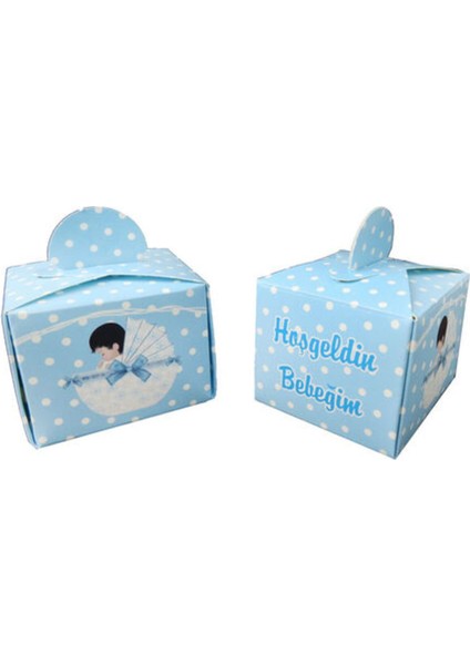 Lokumluk Karton Hoşgeldin Bebek Mavi 25 Li