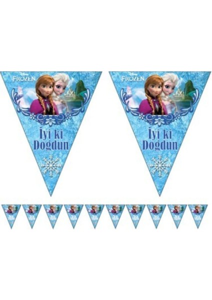 Disney Elsa Iyi Ki Doğdun Üçgen Flama