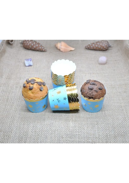 Yaldızlı 12'li Muffin Kek Kalıbı