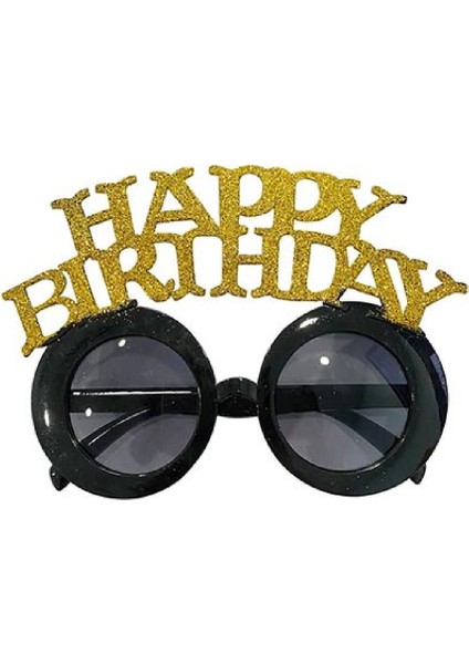Simli Happy Bırthday Parti Gözlüğü