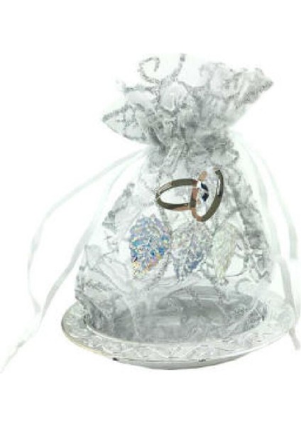 Lokumluk Keseli Alyanslı Simli Gümüş