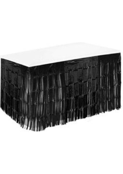 Masa Eteği Metalize Siyah