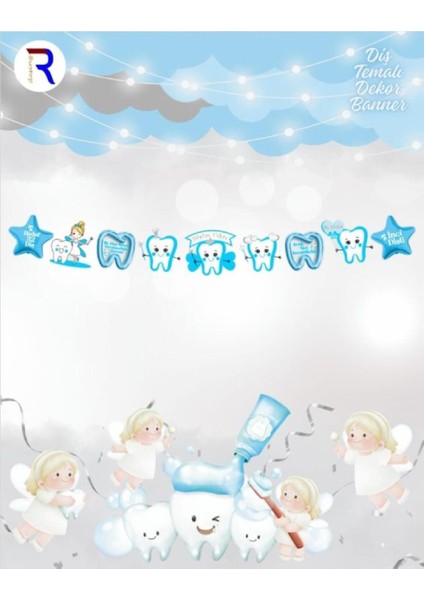 Dişim Çıktı Mavi Dekoratif Banner