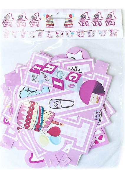 1 Yaş Pembe Iyiki Doğdun Harf Banner fiyatları