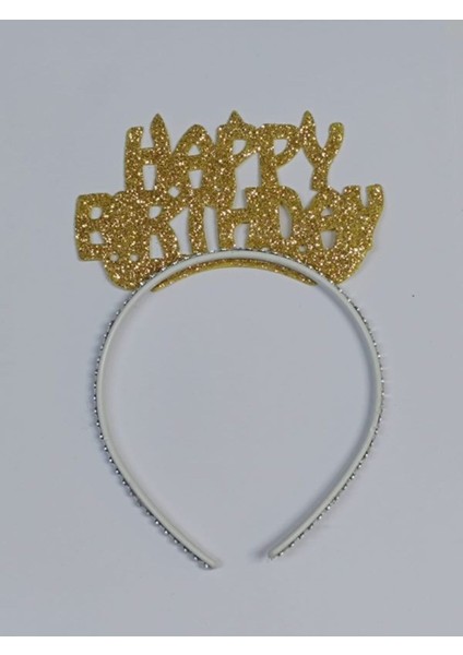 Eva Taç Happy Bırthday Altın