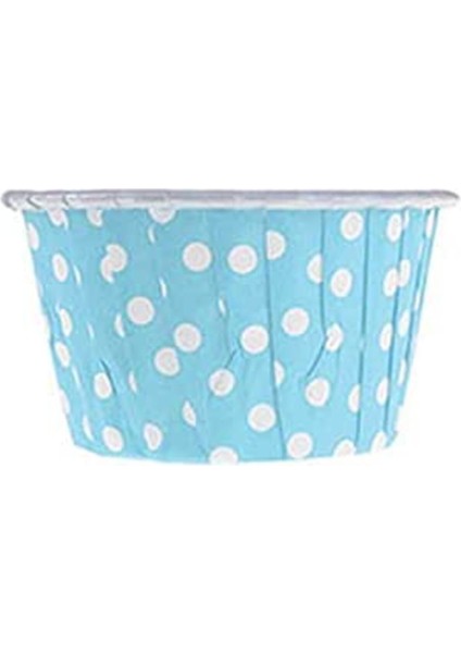 Mavi Puantiyeli 50'li Kek Kalıbı Fırında Dağılmayan 7 x 3.5 cm Muffin Kalıbı Cupcake Stand Kapsülü fırsatları