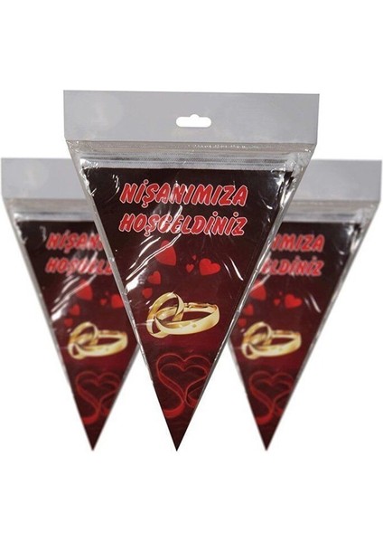 Nişanımıza Hoşgeldiniz Üçgen Flama fiyatları