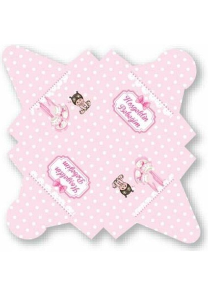 Lokumluk Karton Hoşgeldin Bebek 50 Li Bebek Figürlü modelleri