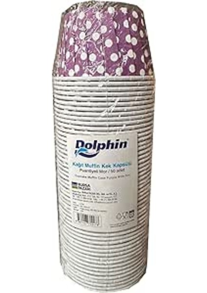 Mor Puantiyeli 50'li Kek Kalıbı Fırında Dağılmayan 7 x 3.5 cm Muffin Kalıbı Cupcake Stand Kapsülü modelleri