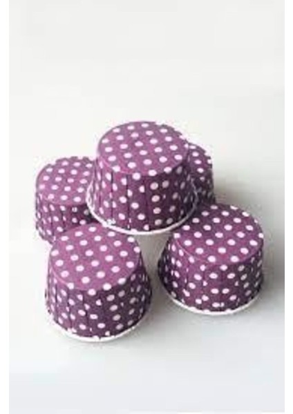Mor Puantiyeli 50'li Kek Kalıbı Fırında Dağılmayan 7 x 3.5 cm Muffin Kalıbı Cupcake Stand Kapsülü fırsatları