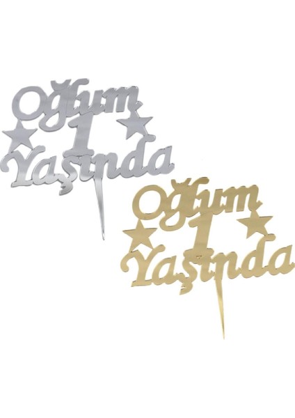 Pleksi Pasta Süsü Oğlum 1 Yaşında Gümüş