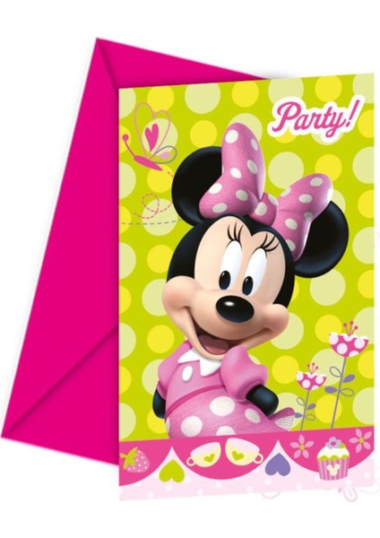 Minnie Mouse Davetiye Set 6lı fiyatları