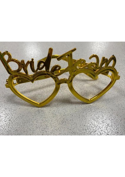 Bride Team Yazılı Gold Renk Parti Gözlüğü modelleri