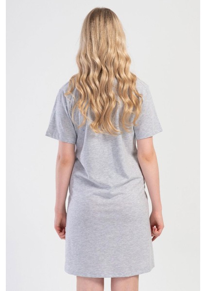 Kadın Kısa Kol Hamile & Lohusa Gri Melanj Gecelik C1T9N0O104 fırsatları