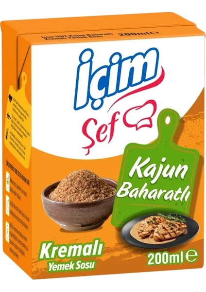 Içim Şef Krema Kajun Baharatlı 200 ml x 6 Adet