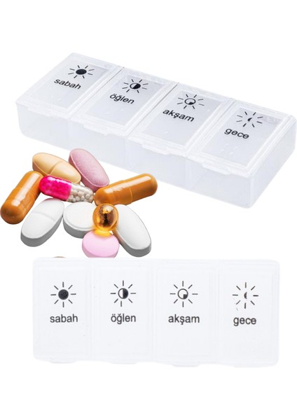 1 Adet Günlük Ilaç Kutusu Ilaç Kutusu Düzenleyici Günlük Ilaç Saklama Kutusu