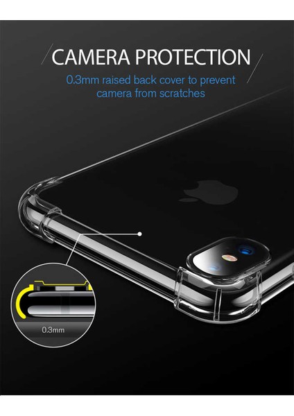 Apple iPhone Xs Max 6.5 - Kılıf Kenar Köşe Korumalı Nitro Anti Shock Silikon - Şeffaf
