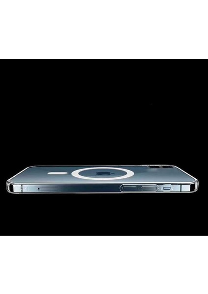 Apple iPhone Xs Max 6.5 - Kılıf Wireless Şarj Özellikli Şeffaf Sert Koruyucu Tacsafe Kapak - Şeffaf